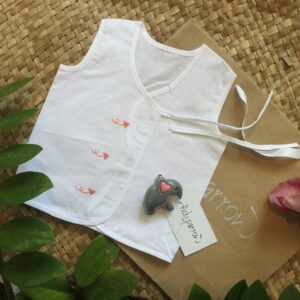 hand embroidred newborn top