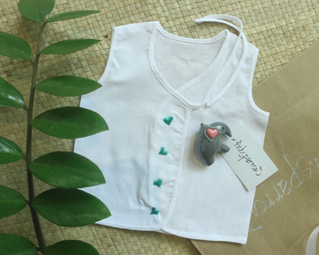 Newborn Embroidered Cotton Jhablas | Picksparrow |100% Cotton