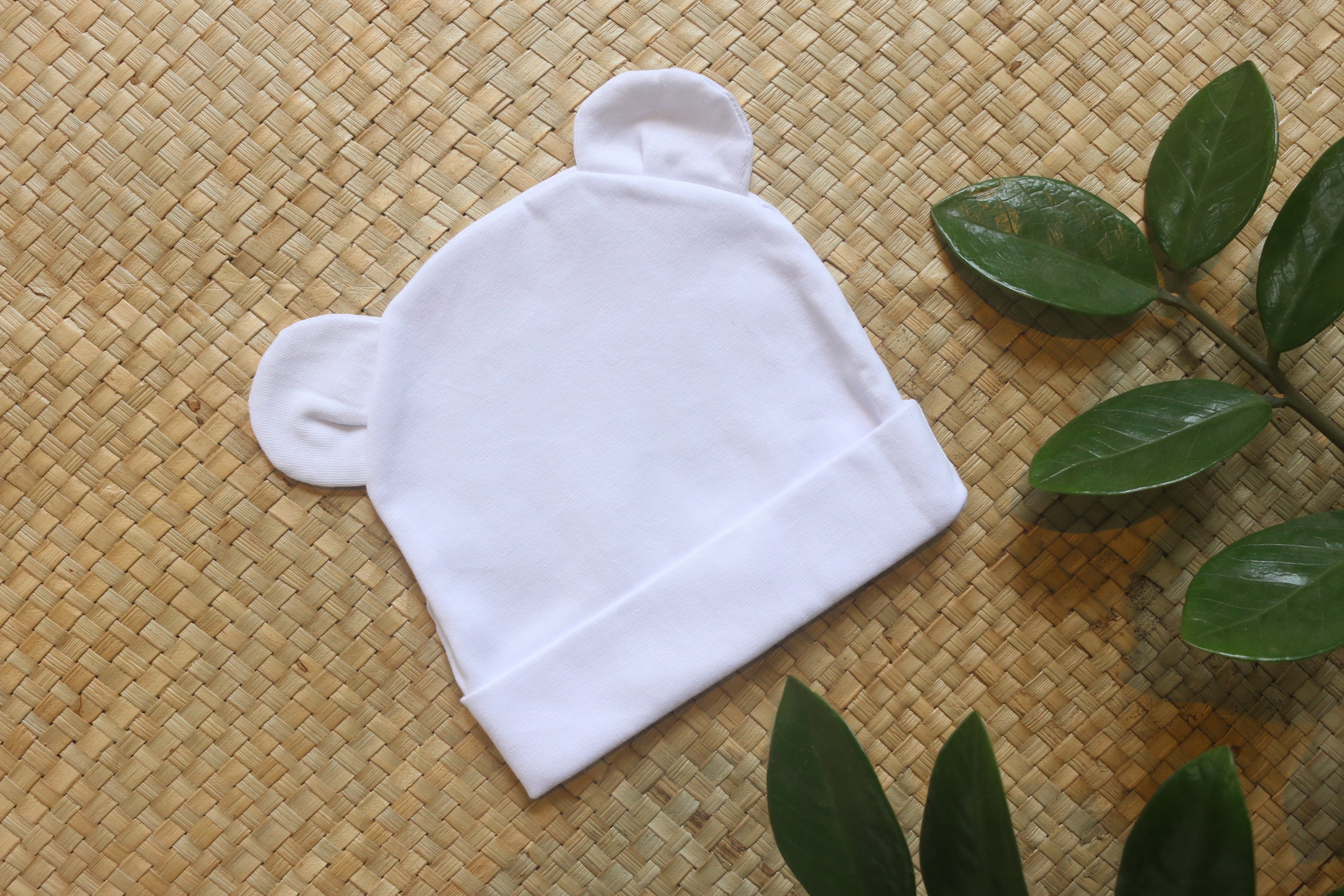 Interlock Cotton Navy Zone newborn baby printed cap